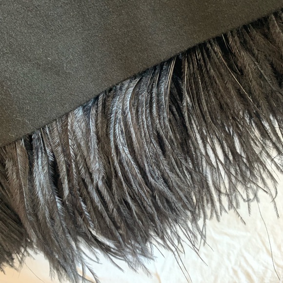 Trina Turk Sm Black Dress with Cutout and Feathers - Picture 7 of 8